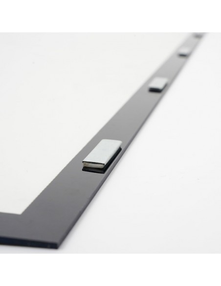 Cornice Magnetica da Parete in Alluminio Nero Lucido Orientabile
