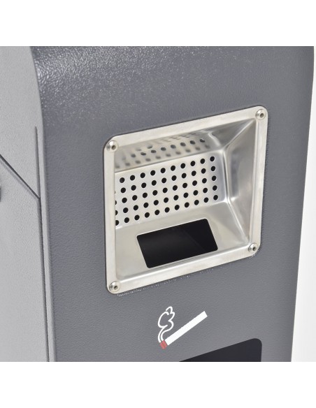 Posacenere da Esterno Antracite con Cestino 10 Litri