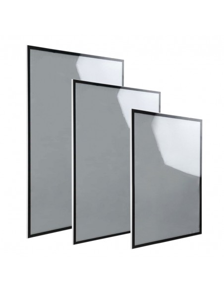 Cornice Magnetica da Parete in Alluminio Nero Lucido Orientabile