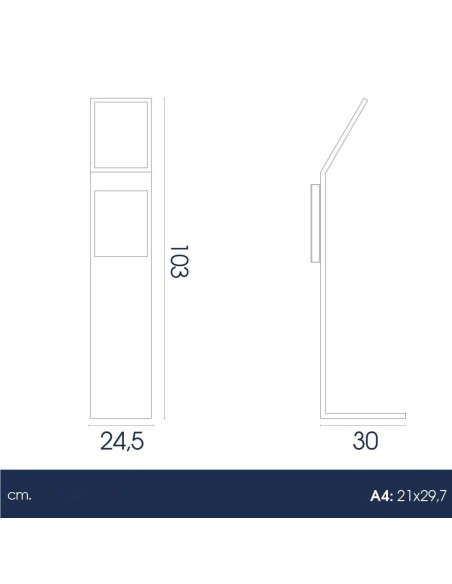 Espositore a Leggio in Plexiglass con Tasca A4