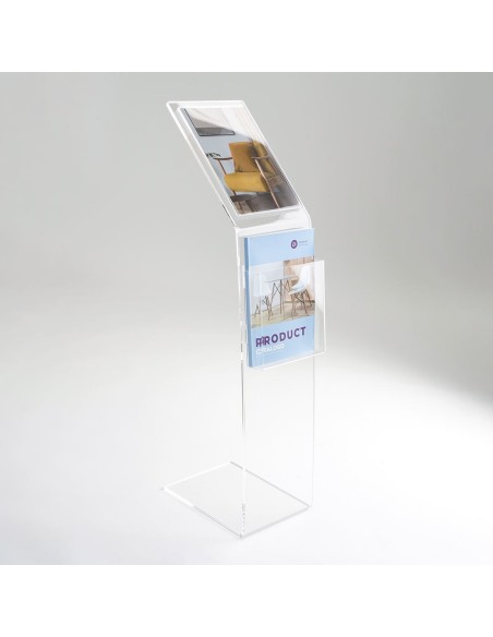 Espositore a Leggio in Plexiglass con Tasca A4