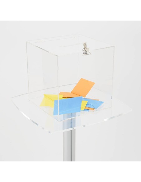 Urna in Plexiglass da Terra con Chiave e Tavolino