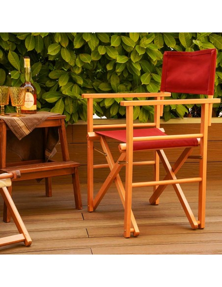 sedia regista giardino in legno