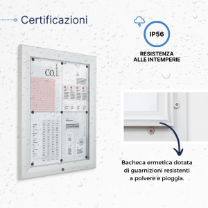 Bacheca per esterno certificata IP56e ESG - DANIELI