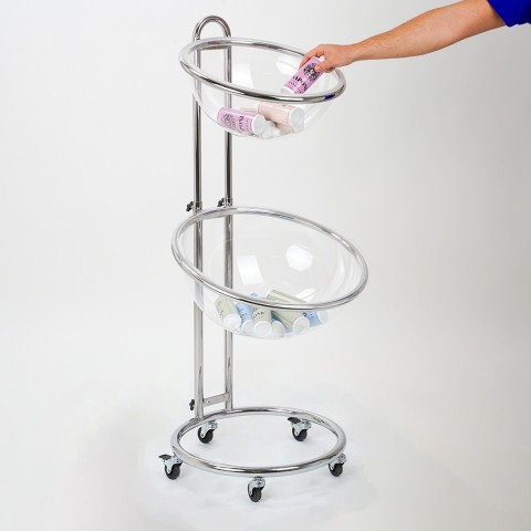 Espositore da Terra con 2 Mezze Sfere in Plexiglass - DANIELI