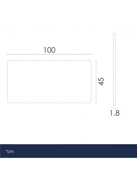 Dimensioni Pannello fonoassorbente per scrivania 100x45 cm