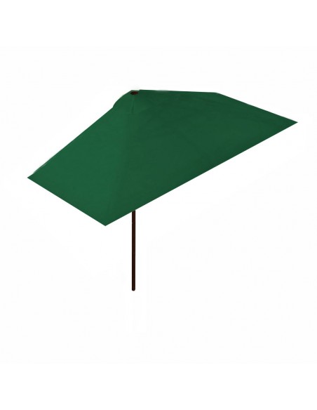 Mezzo ombrellone a parete verde foresta senza balza