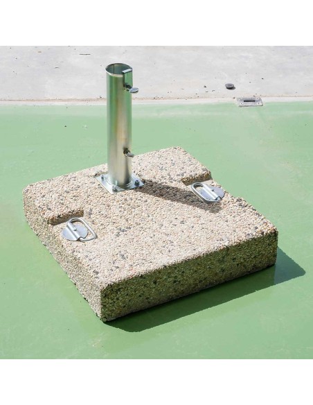 base in cemento graniglia con maniglie