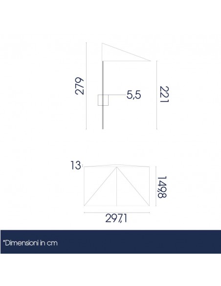 dimensioni ombrellone 1,5x3