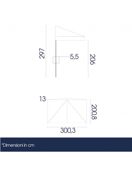 dimensioni ombrellone 2x3