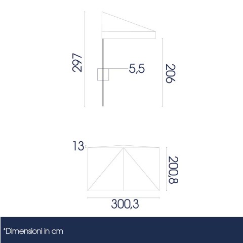 dimensioni ombrellone 2x3 - DANIELI