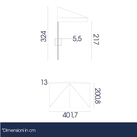 dimensioni ombrellone 2x4 - DANIELI