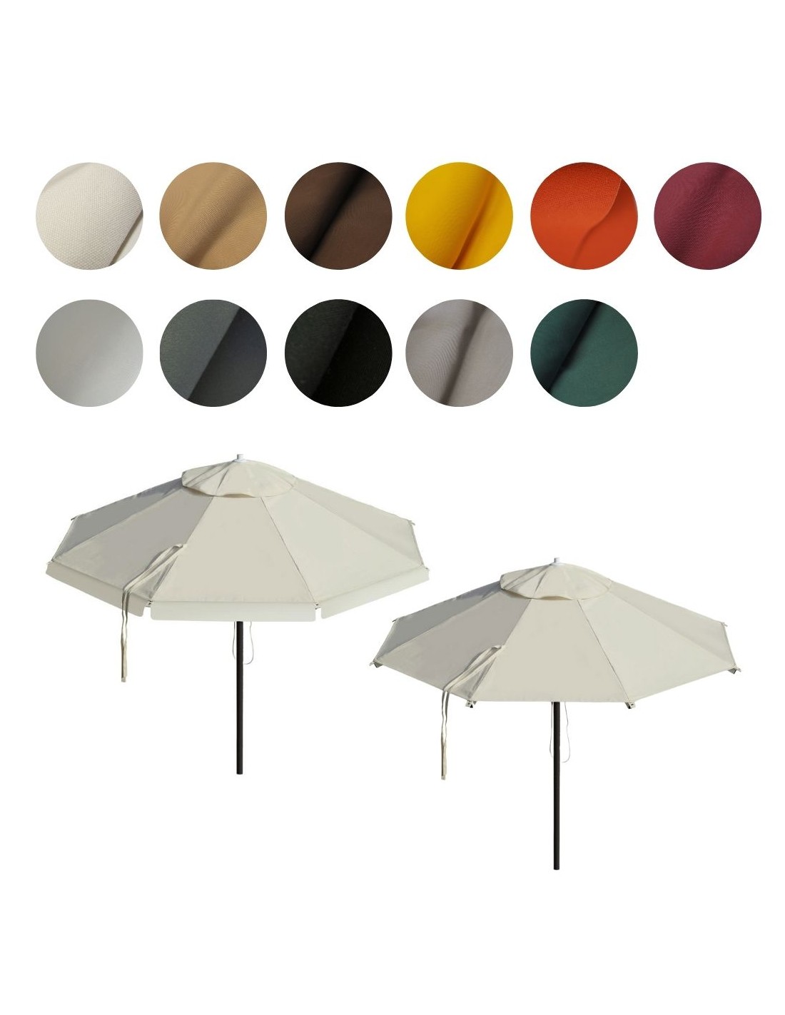 Angel Living Ombrellone Semirotondo In Alluminio 250 Cm Per Giardino E Balcone Con Manovella
