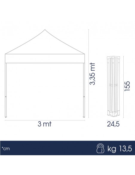 dimensioni gazebo 3x3
