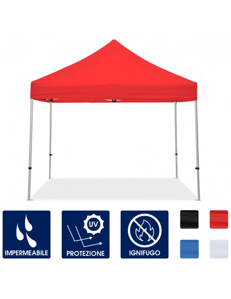 gazebo rosso pieghevole