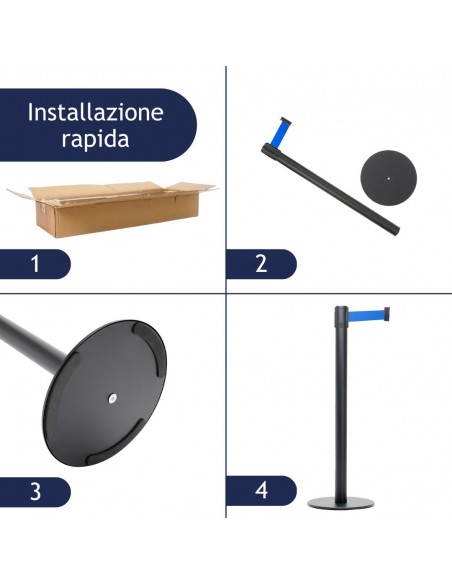 colonnina segnapercorso kit con nastro