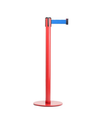 Colonnine Segnapercorso ROSSA con Nastro da 3 Metri blu