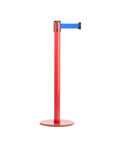 Colonnine Segnapercorso ROSSA con Nastro da 3 Metri blu