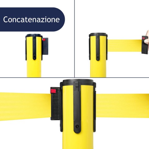colonnina di delimitazione con nastro di 3 metri - DANIELI