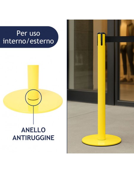 colonnina segnapercorso gialla da esterno