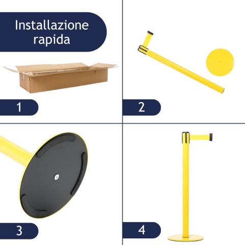 kit colonnina segnapercorso con nastro - DANIELI