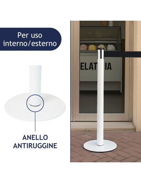 colonnina segnapercorso bianca da esterno