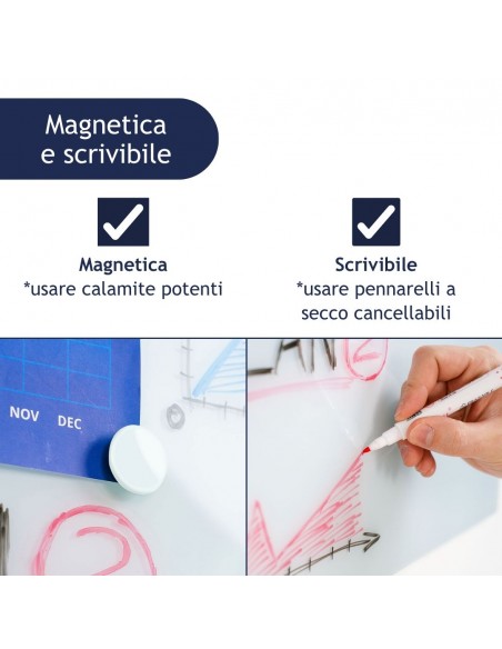 Lavagna in Vetro Bianca Magnetica - Danieli HO.RE.CA