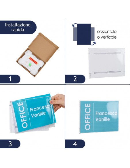 installazione a parete targhe per ufficio