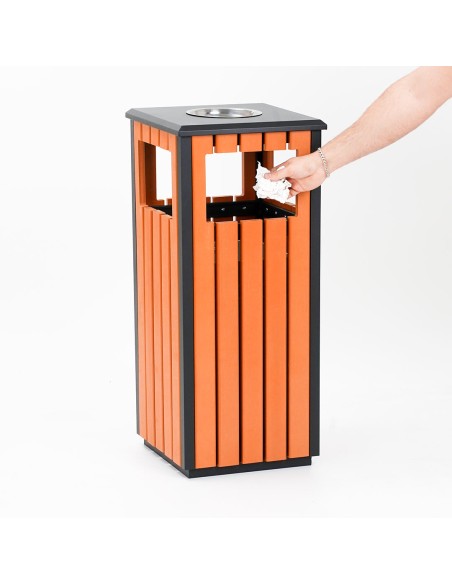 porta rifiuti per arredo urbano