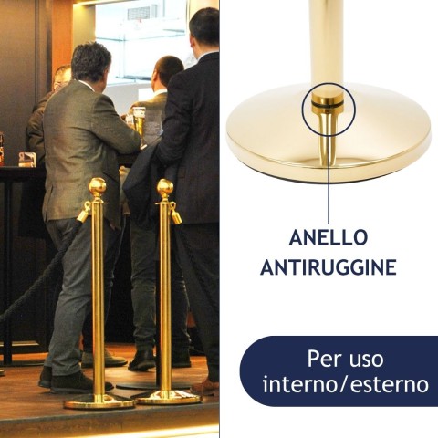 Colonnina segnapercorso da esterno con anello antiruggine - DANIELI