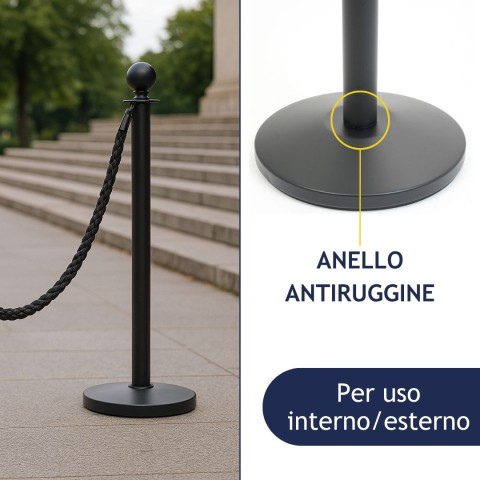 Colonnina segnapercorso da esterno con anello antiruggine - DANIELI
