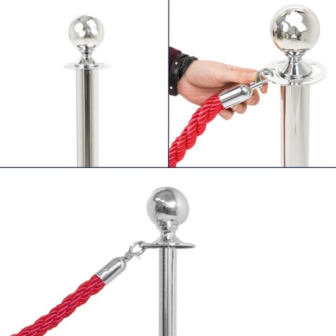 Colonnina segnapercorso con cordone rosso - DANIELI