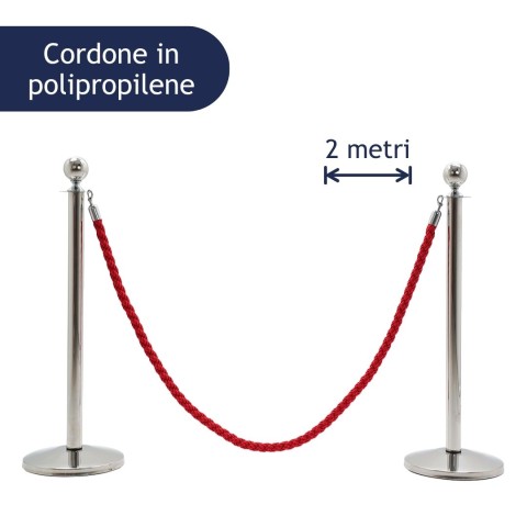 Cordone segnapercorso in polipropilene rosso - DANIELI