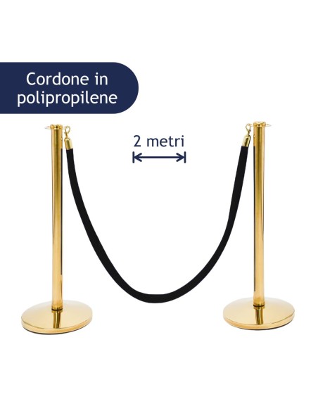 Corda segnapercorso in velluto nero