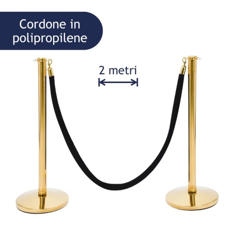 Corda segnapercorso in velluto nero - DANIELI
