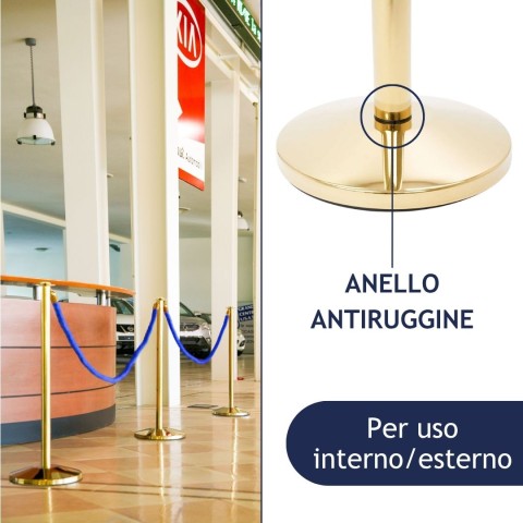 Colonnina segnapercorso da esterno con anello antiruggine - DANIELI