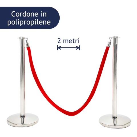 Corda segnapercorso in velluto rosso - DANIELI