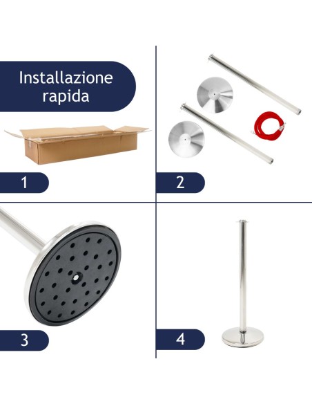 Colonnina segnapercorso installazione rapida