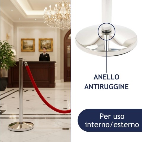 Colonnina segnapercorso da esterno con anello antiruggine - DANIELI