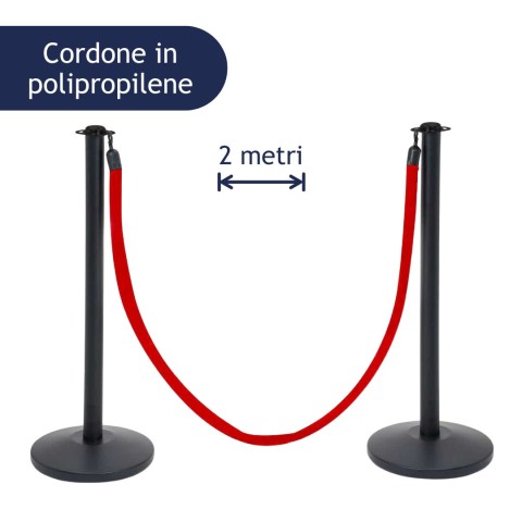 Corda segnapercorso in velluto rosso - DANIELI