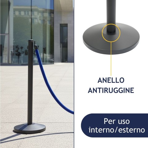 Colonnina segnapercorso da esterno con anello antiruggine - DANIELI