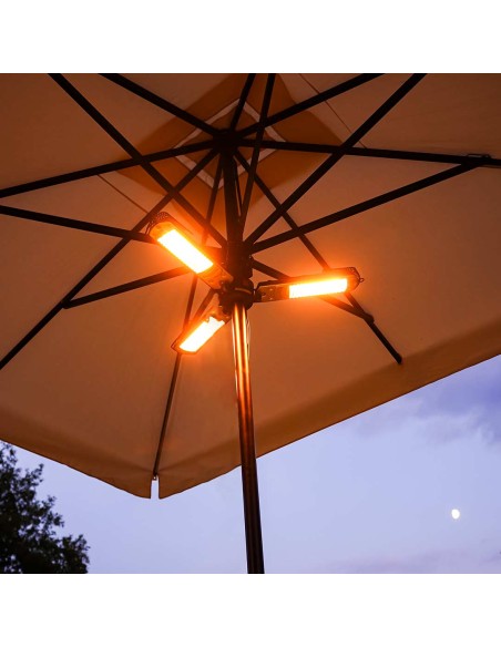 Lampada riscaldante per ombrelloni