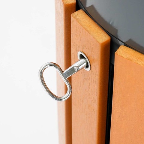 Cestino portarifiuti in legno da esterno per arredo urbano da 40 litri - DANIELI