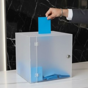 urna in plexiglass satinato per elezioni - DANIELI