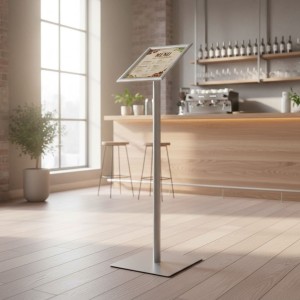 espositore a leggio con cornice a scatto A4 in un bar moderno - DANIELI