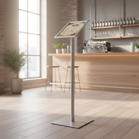 espositore a leggio con cornice a scatto A4 in un bar moderno - DANIELI