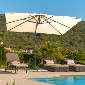 ombrellone rettangolare orientabile fronte piscina - DANIELI