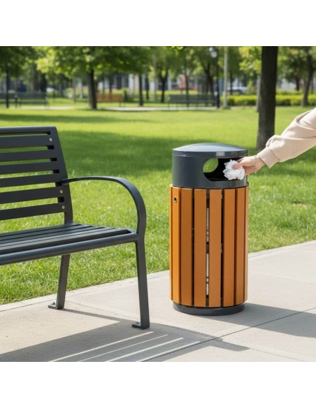 cestino porta rifiuti per arredo urbano