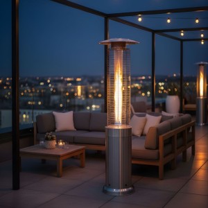 Stufa a fungo a gas riscaldante su terrazza panoramica di un ristorante - DANIELI