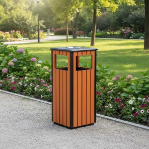 Portarifiuti per Arredo Urbano da 26 litri con Posacenere - DANIELI